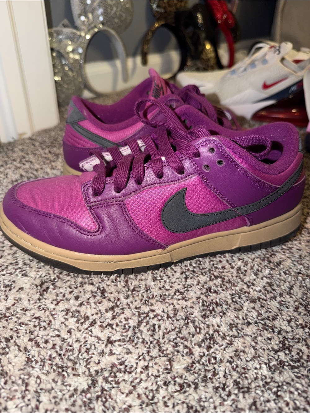 Nike woman’s Purple and Black Low-Top Sneakers